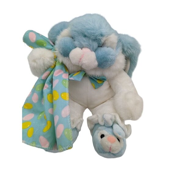 Commonwealth bunny rabbit plush lovey Easter eggs blanket bunny feet 11" - Picture 2 of 9